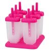 6Pcs Popsicle Molds Reusable Ice Cream DIY Ice Pop Maker Ice Bar Maker Plastic Popsicle Mold For Homemade Iced Snacks