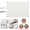 Stone Dish Drying Mats Home Dish Quick Drying Stone Pad Diatomaceous Earth Draining Mat with Anti-Slip Stainless Steel Feet